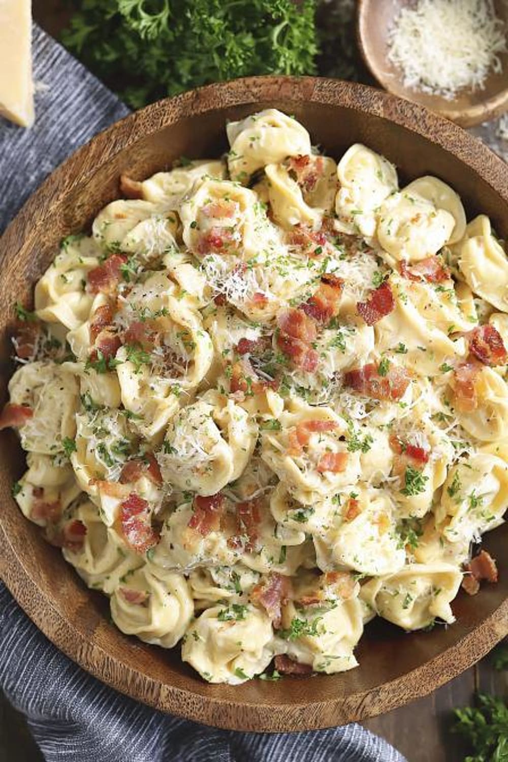 Easy Tortellini Pasta Carbonara