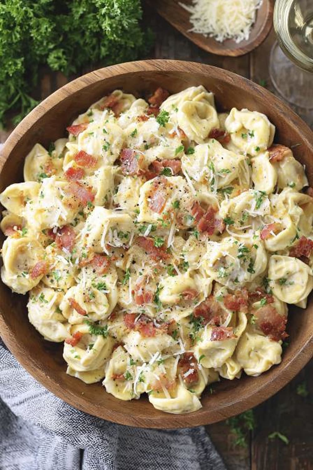 Easy Tortellini Pasta Carbonara