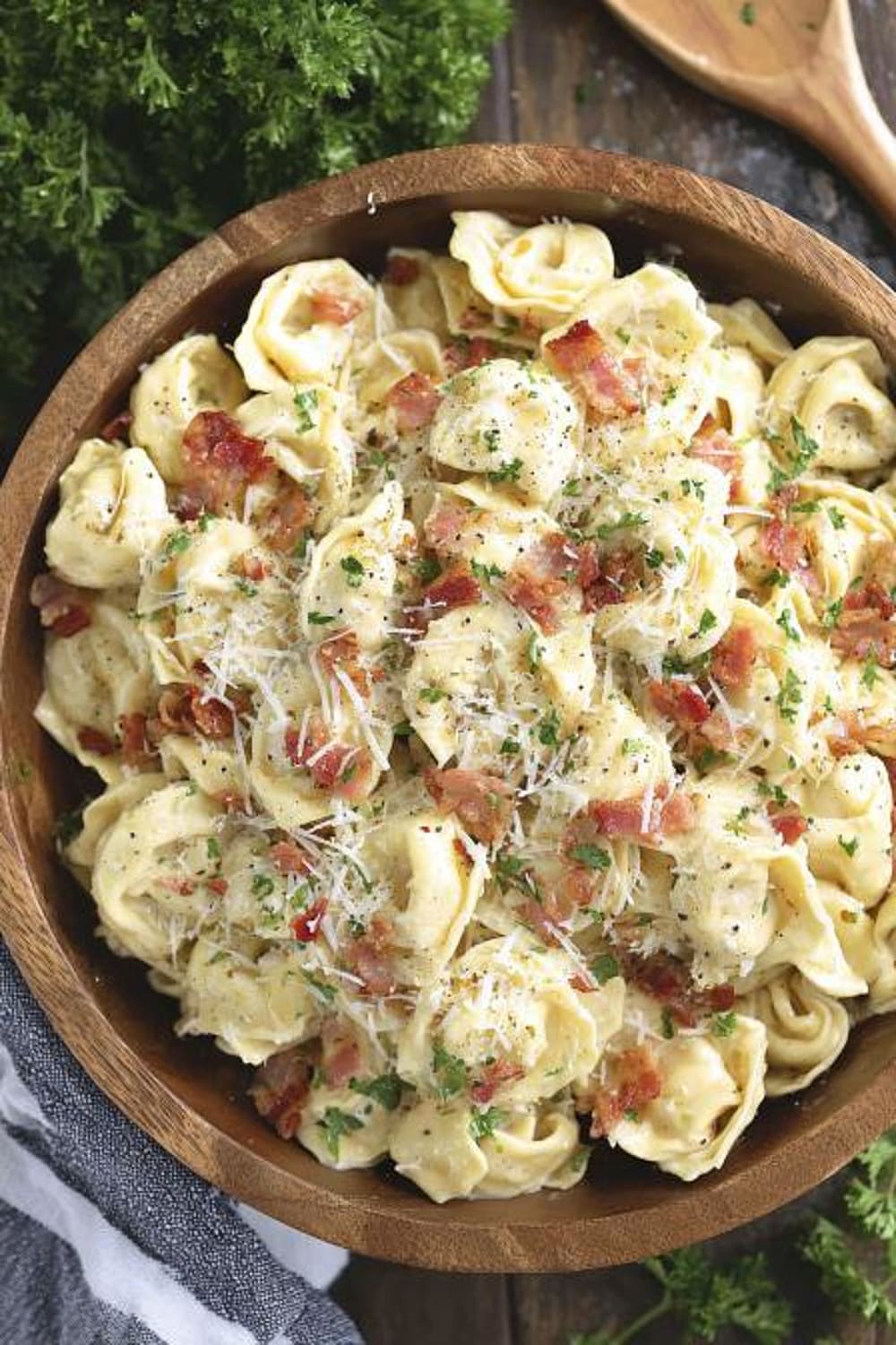Easy Tortellini Pasta Carbonara