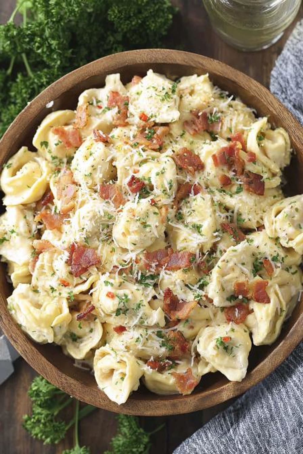 Easy Tortellini Pasta Carbonara