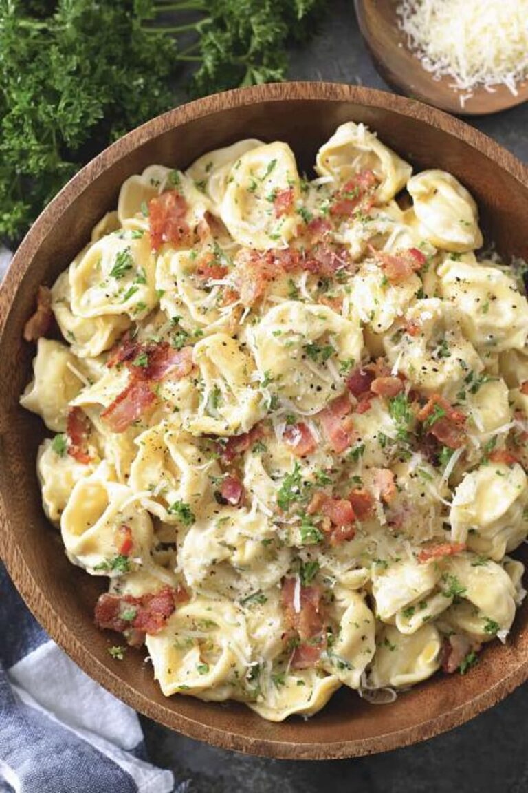 Easy Tortellini Pasta Carbonara