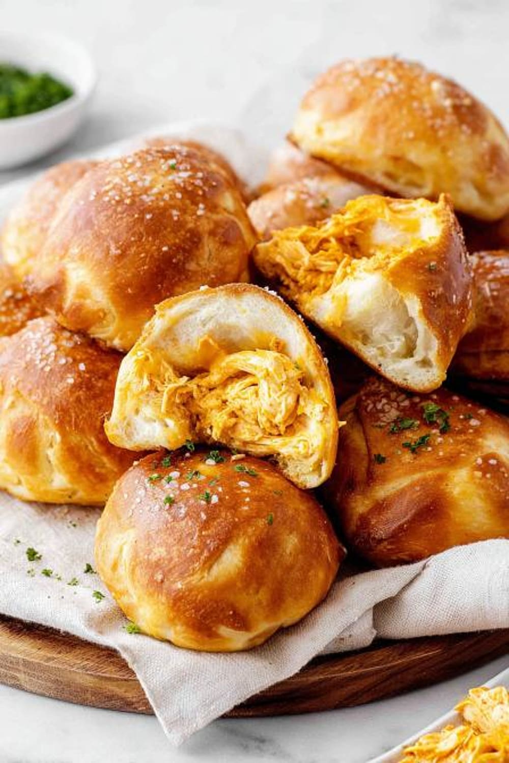 Buffalo Chicken Pretzel Bites