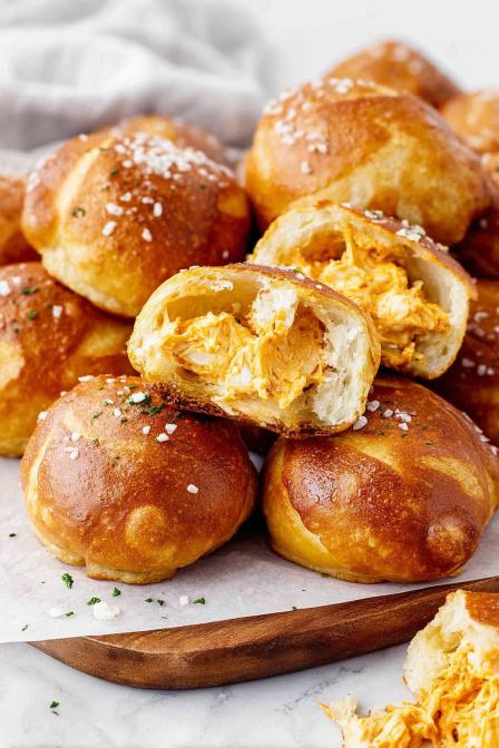 Buffalo Chicken Pretzel Bites