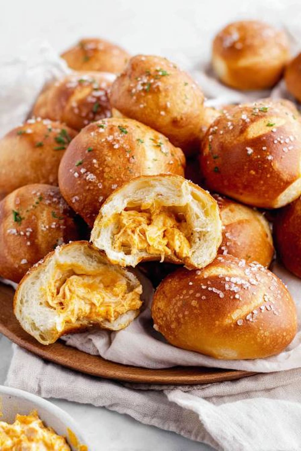 Buffalo Chicken Pretzel Bites
