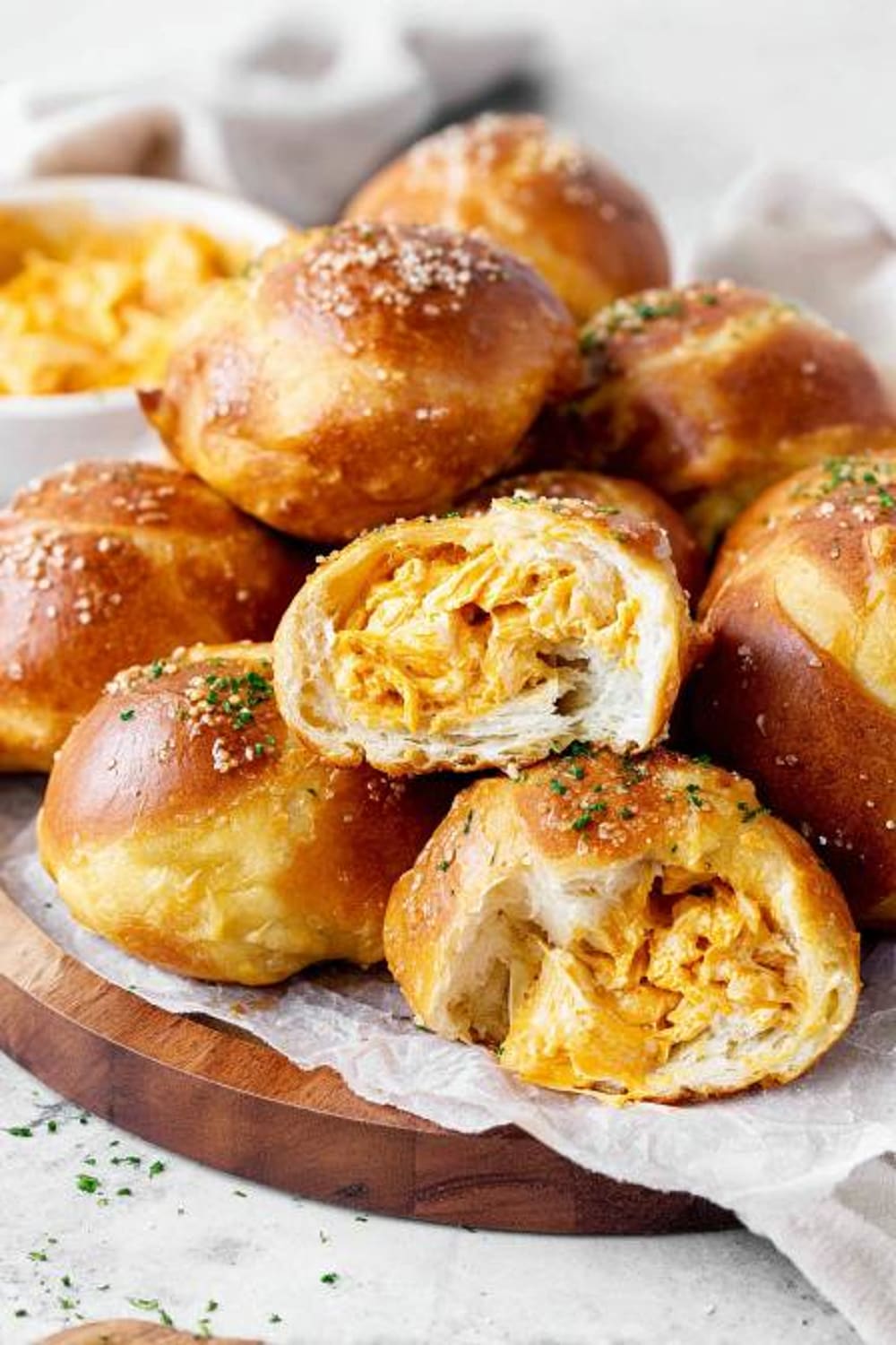 Buffalo Chicken Pretzel Bites