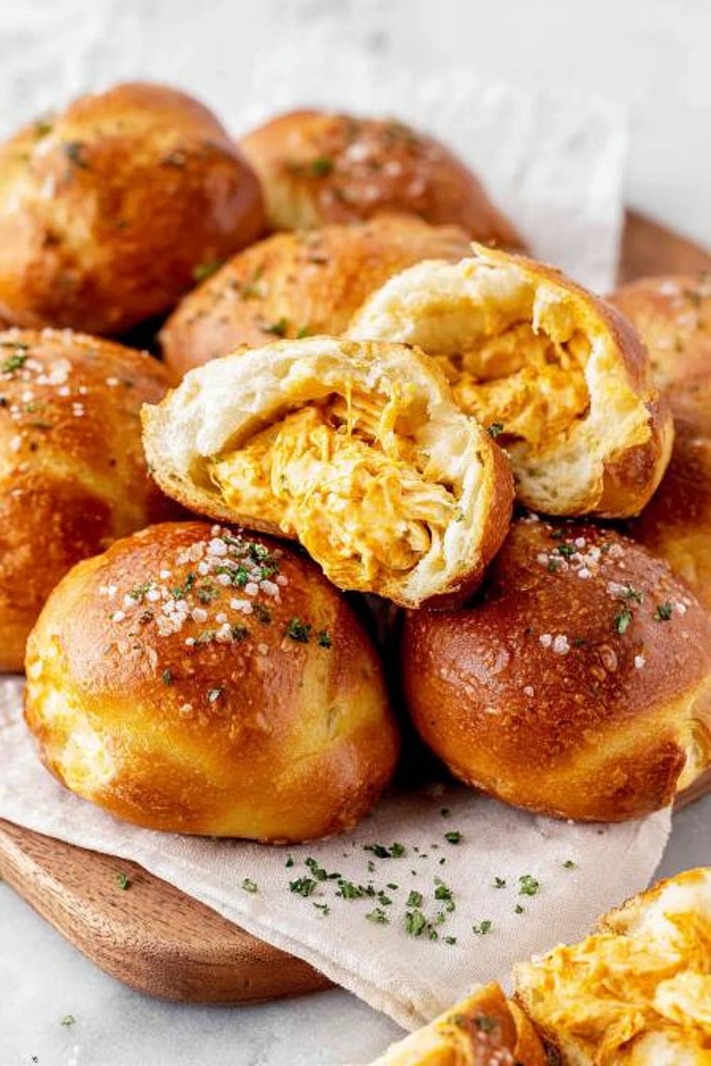 Buffalo Chicken Pretzel Bites