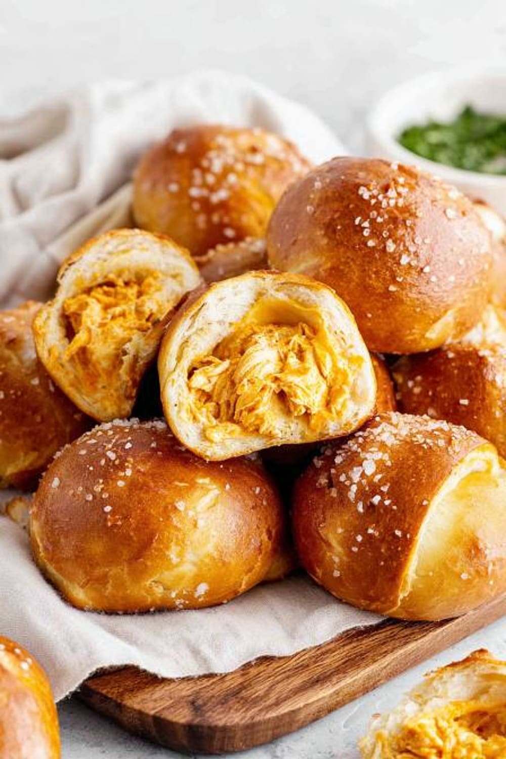 Buffalo Chicken Pretzel Bites