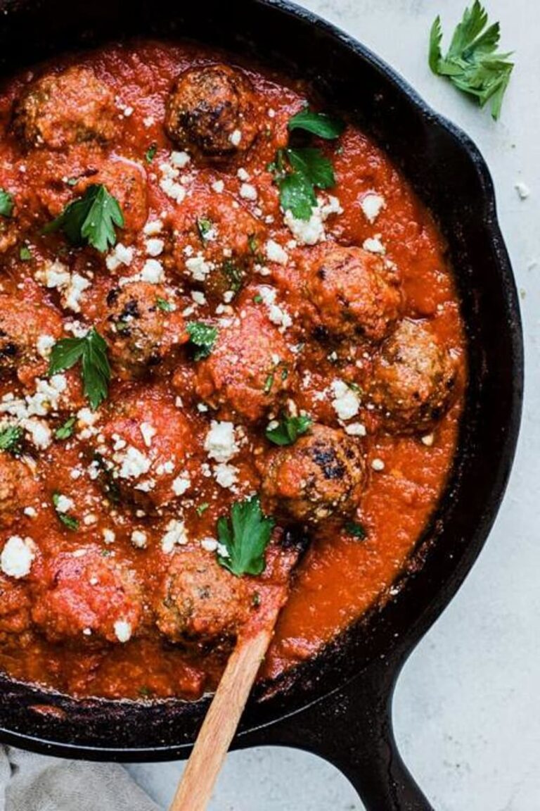 Harissa Lamb Meatballs with Tomato Sauce