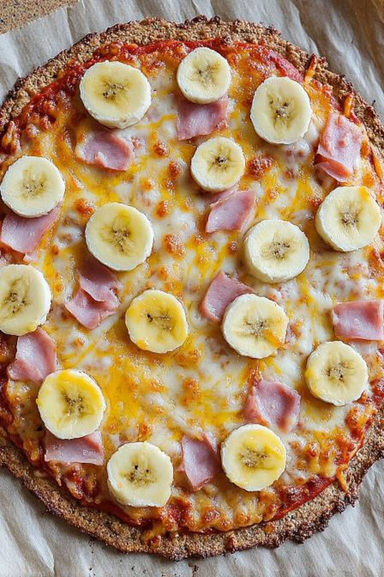 Ham & Banana Crispbread Pizza