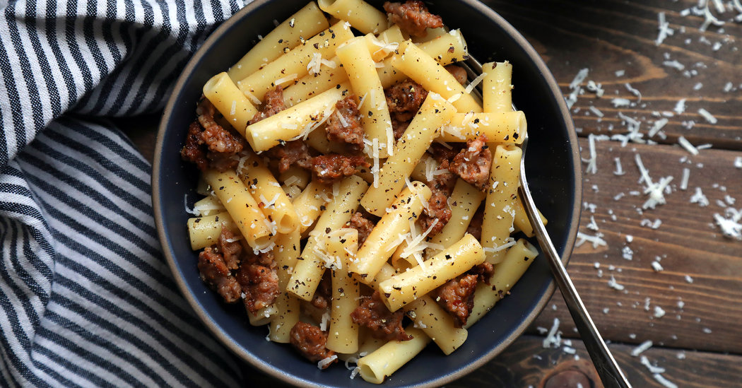 White Wine Sausage Linguine