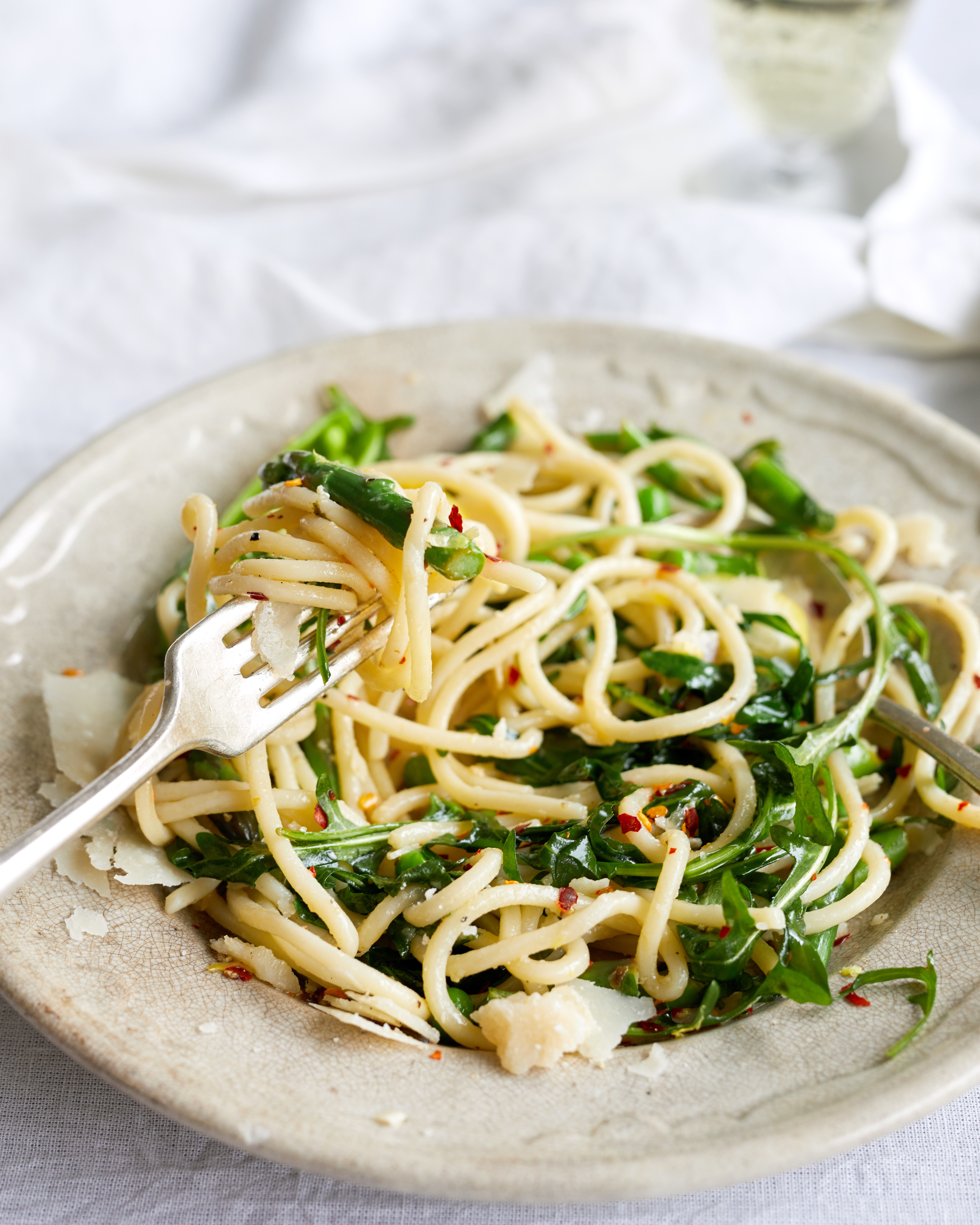 Butter Pasta With Asparagus
