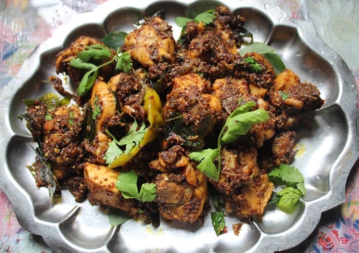 Garlic Chicken Chettinadu Roast
