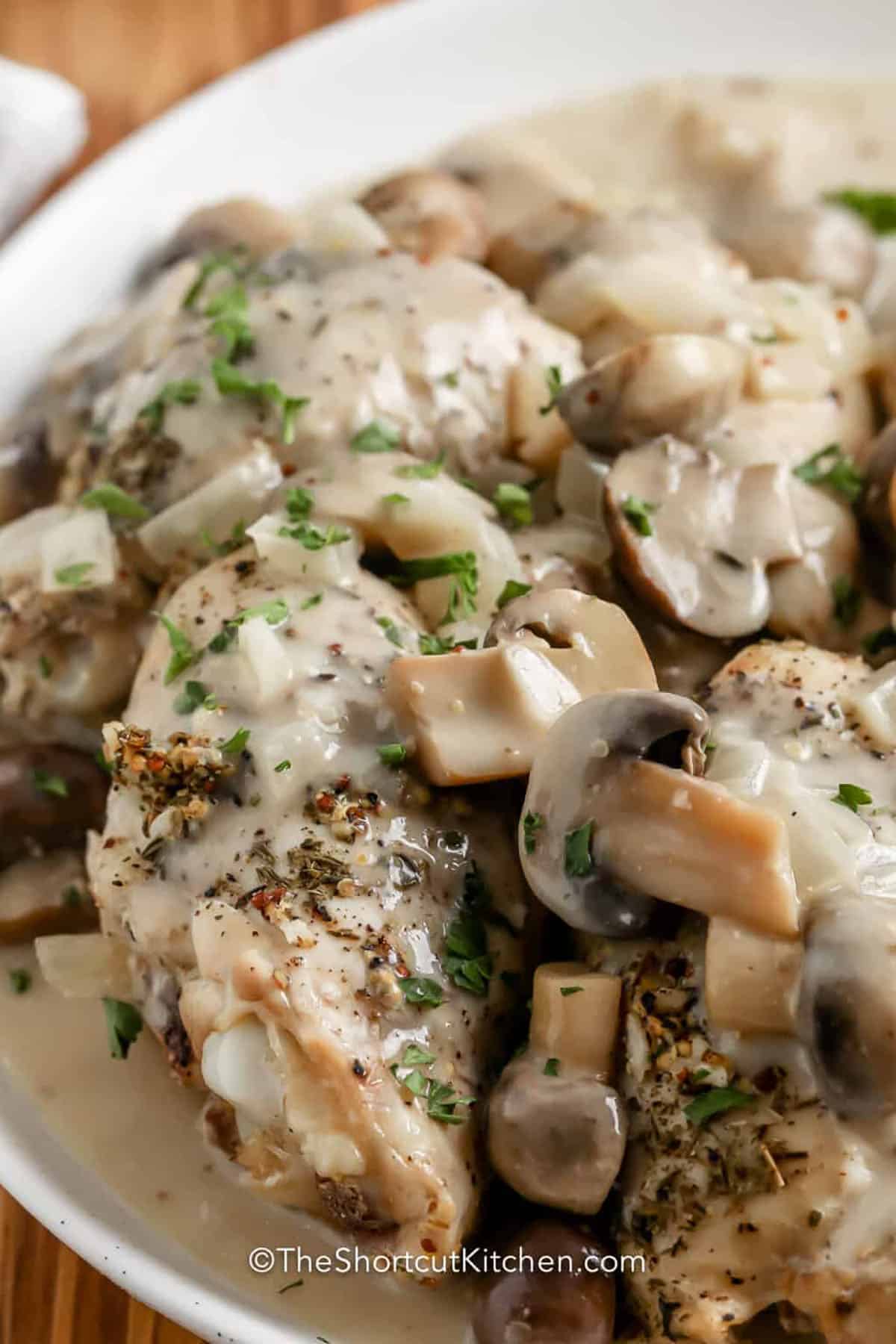 Slow Cooker Chicken Thighs with Mushrooms