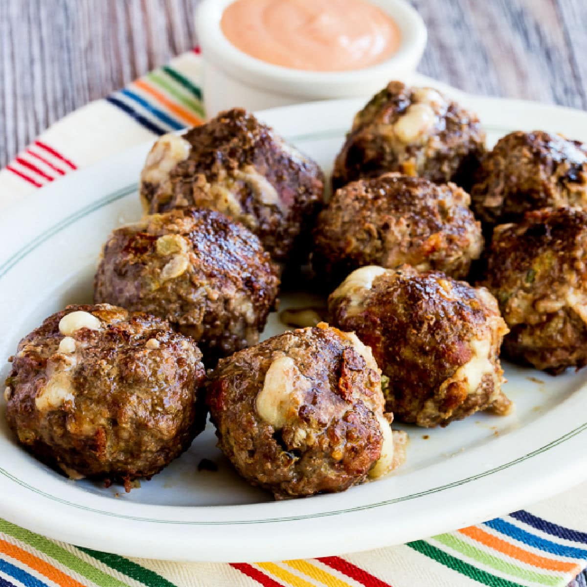 Beef Bacon Cheeseburger Meatballs