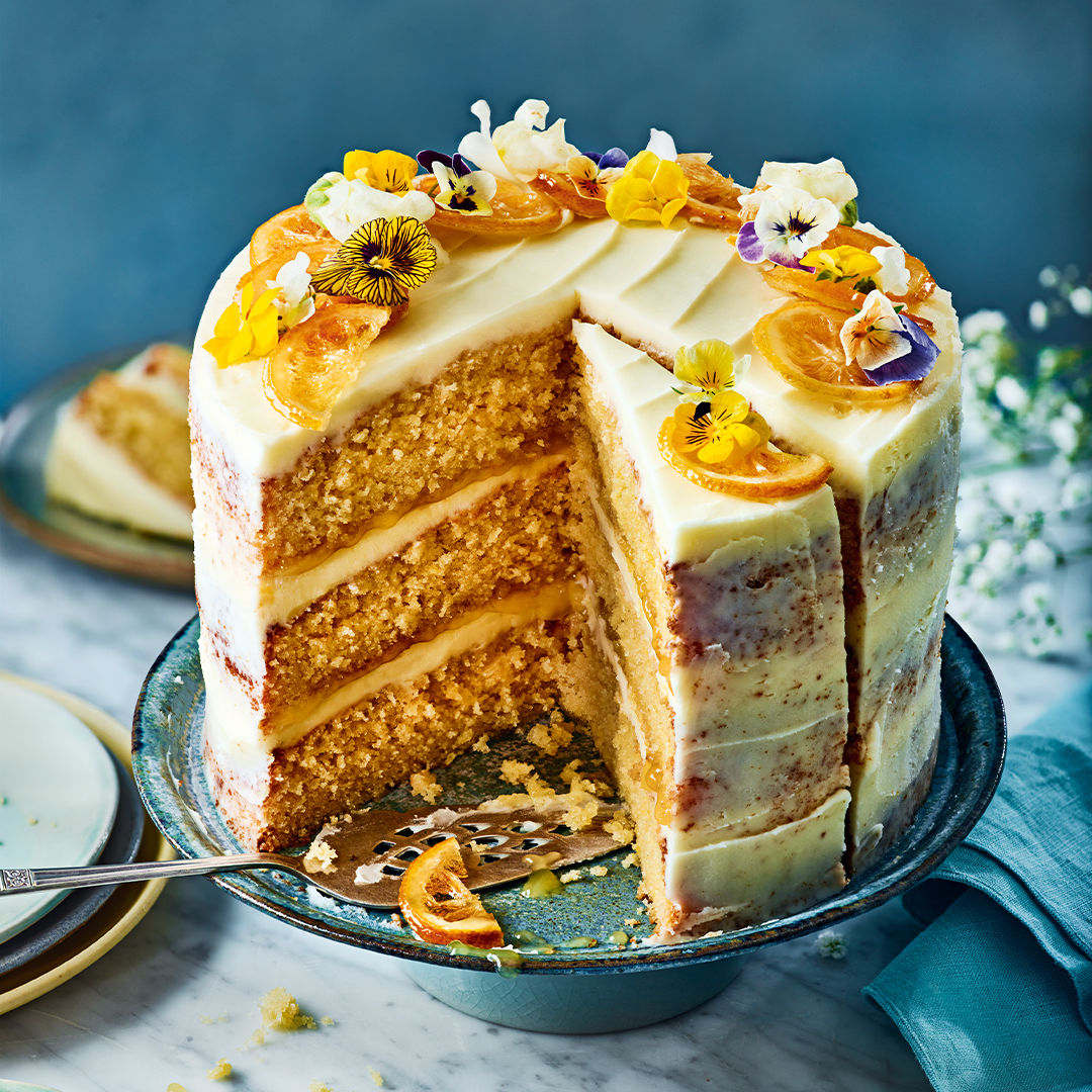 Lemon Elderflower Floral Cake