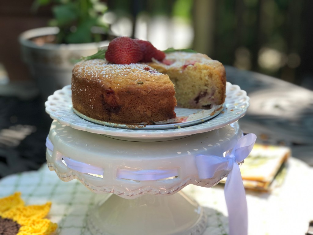 Strawberry Rosemary Bundt Cake