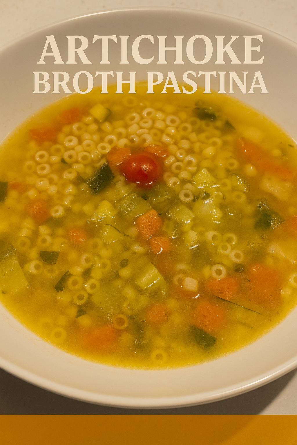 Pastina with Artichoke Hearts and Dill