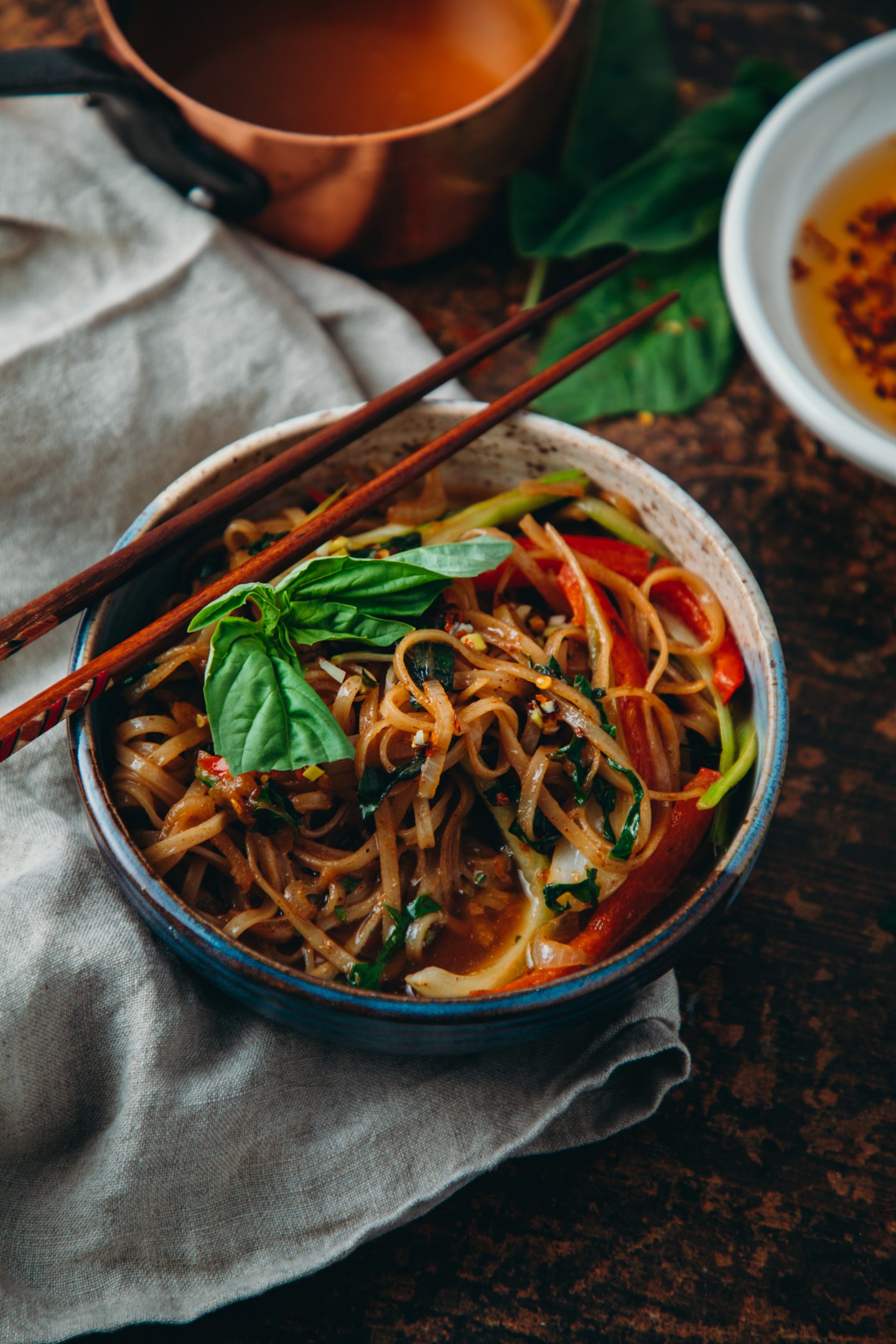 Basil Almond Noodles