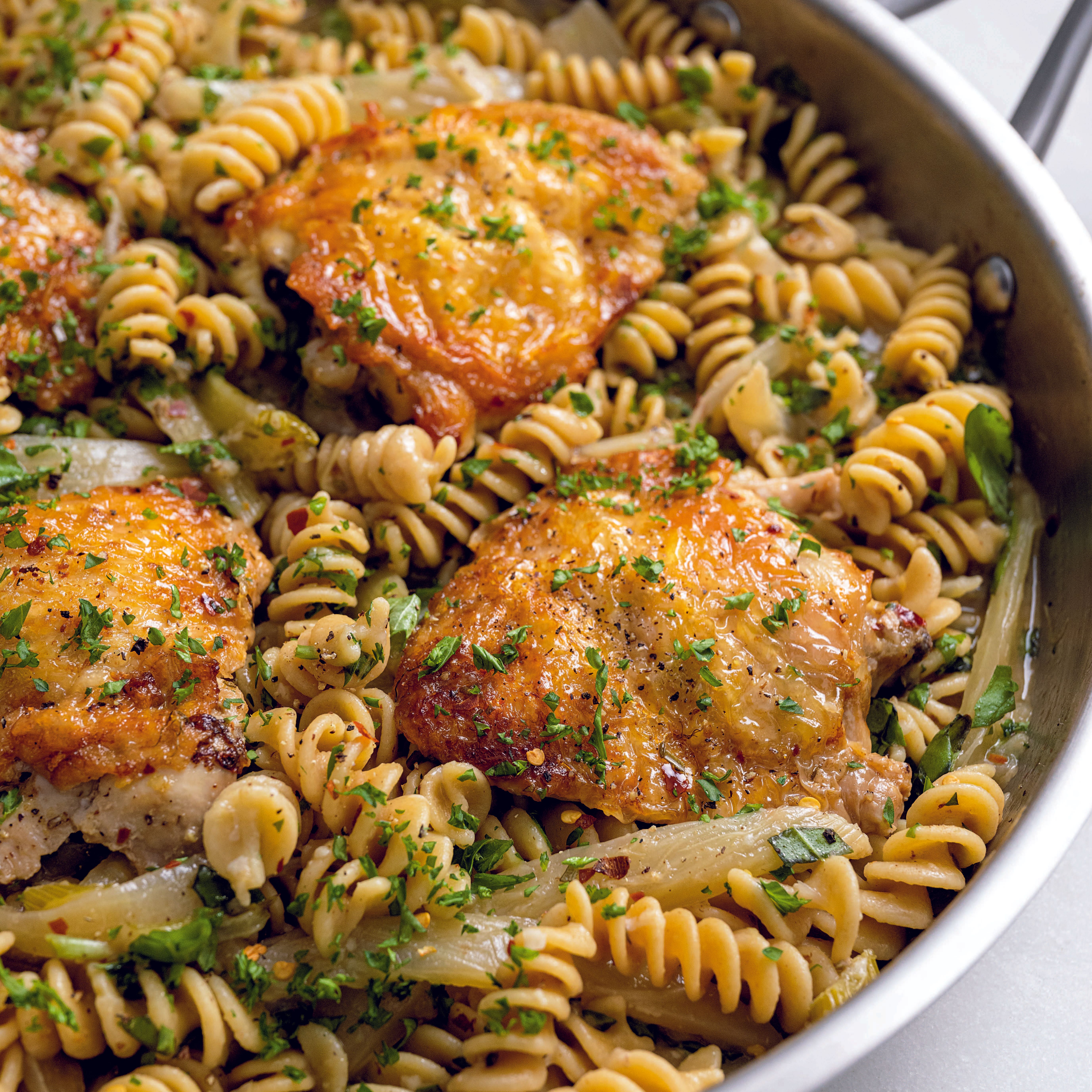Caraway Chicken Thigh Pasta