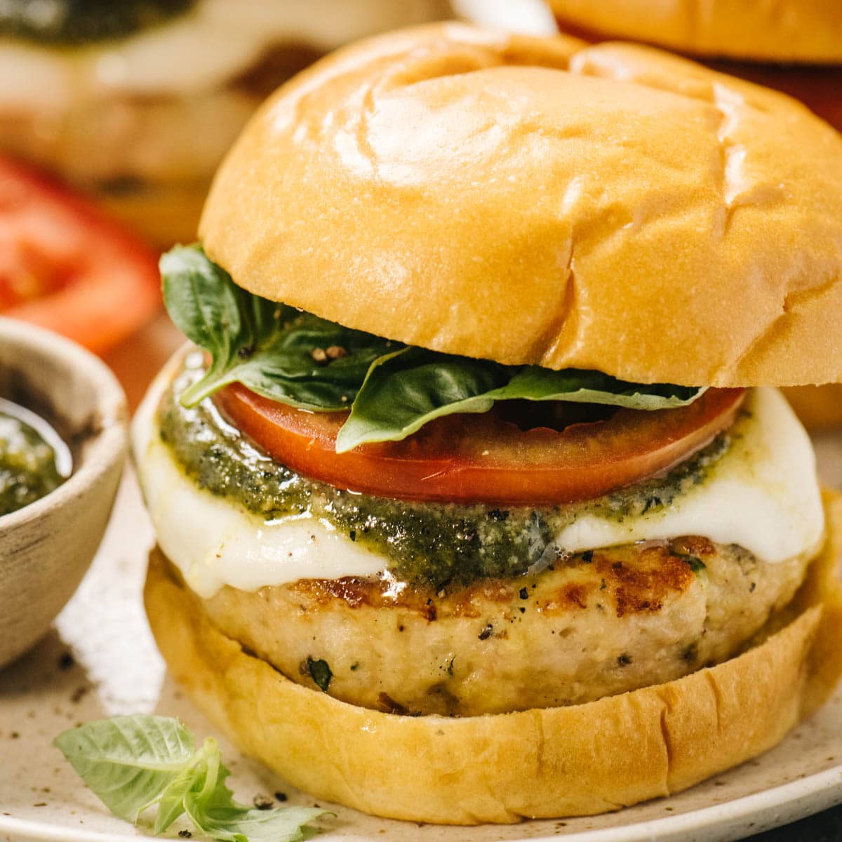 Caprese Chicken Burger