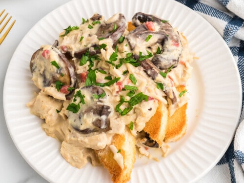 Chicken Ala King with Truffle Oil