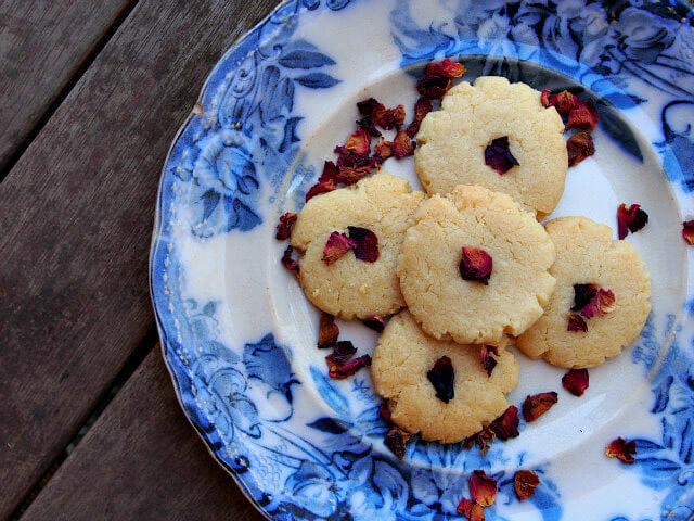 Blueberry Rose Water Cookies