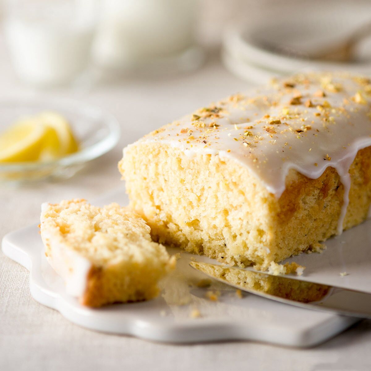 Lemon Cardamom Dump Cake