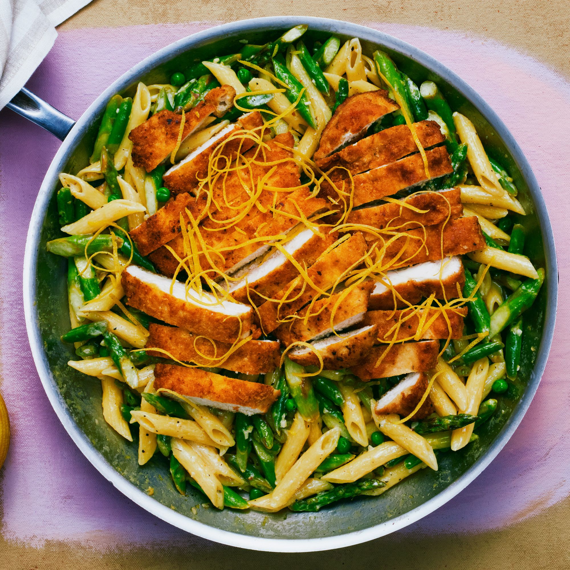 Lemon Asparagus Chicken Pasta Primavera