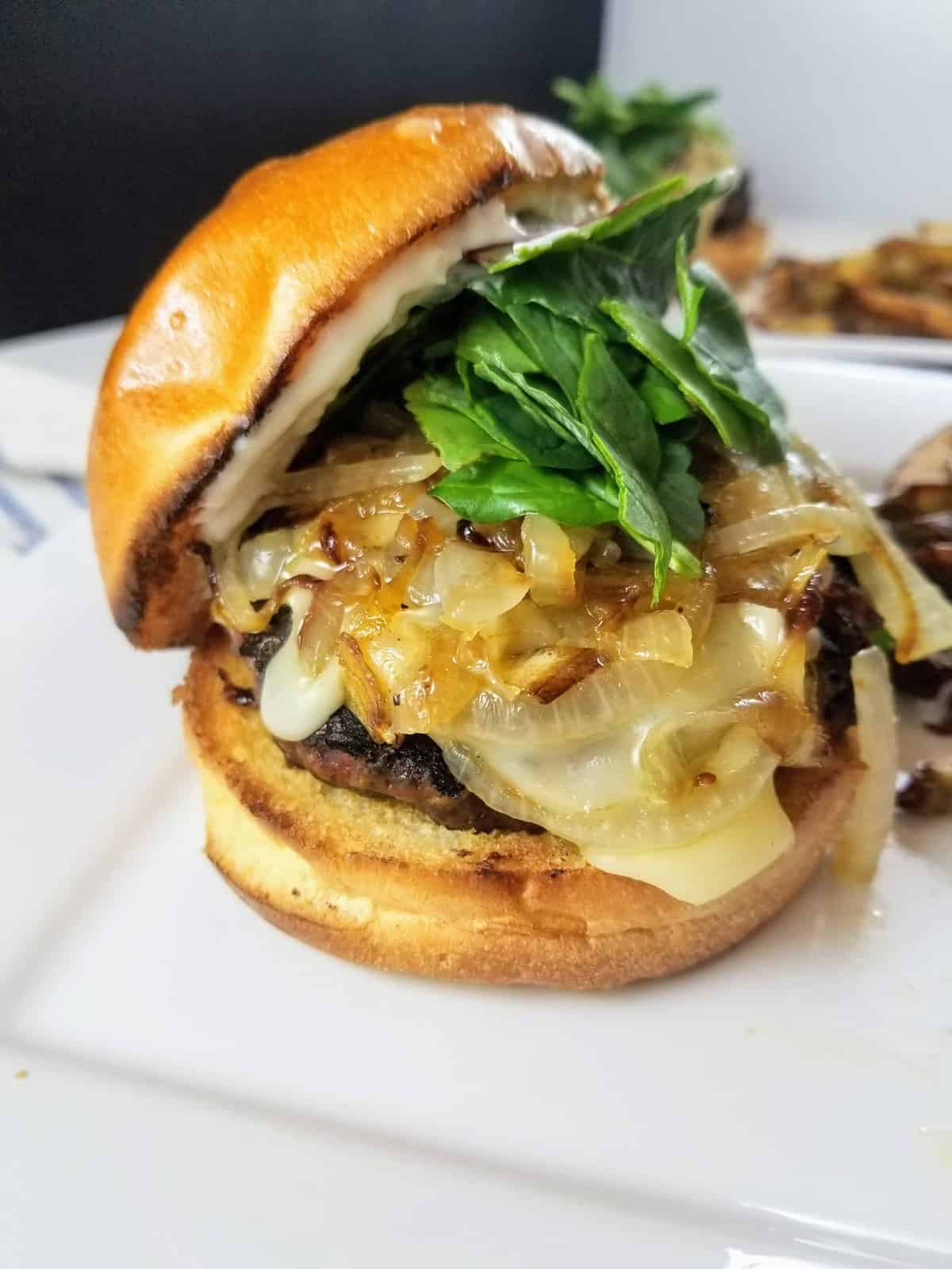 Caramelized Onion & Brie Burger