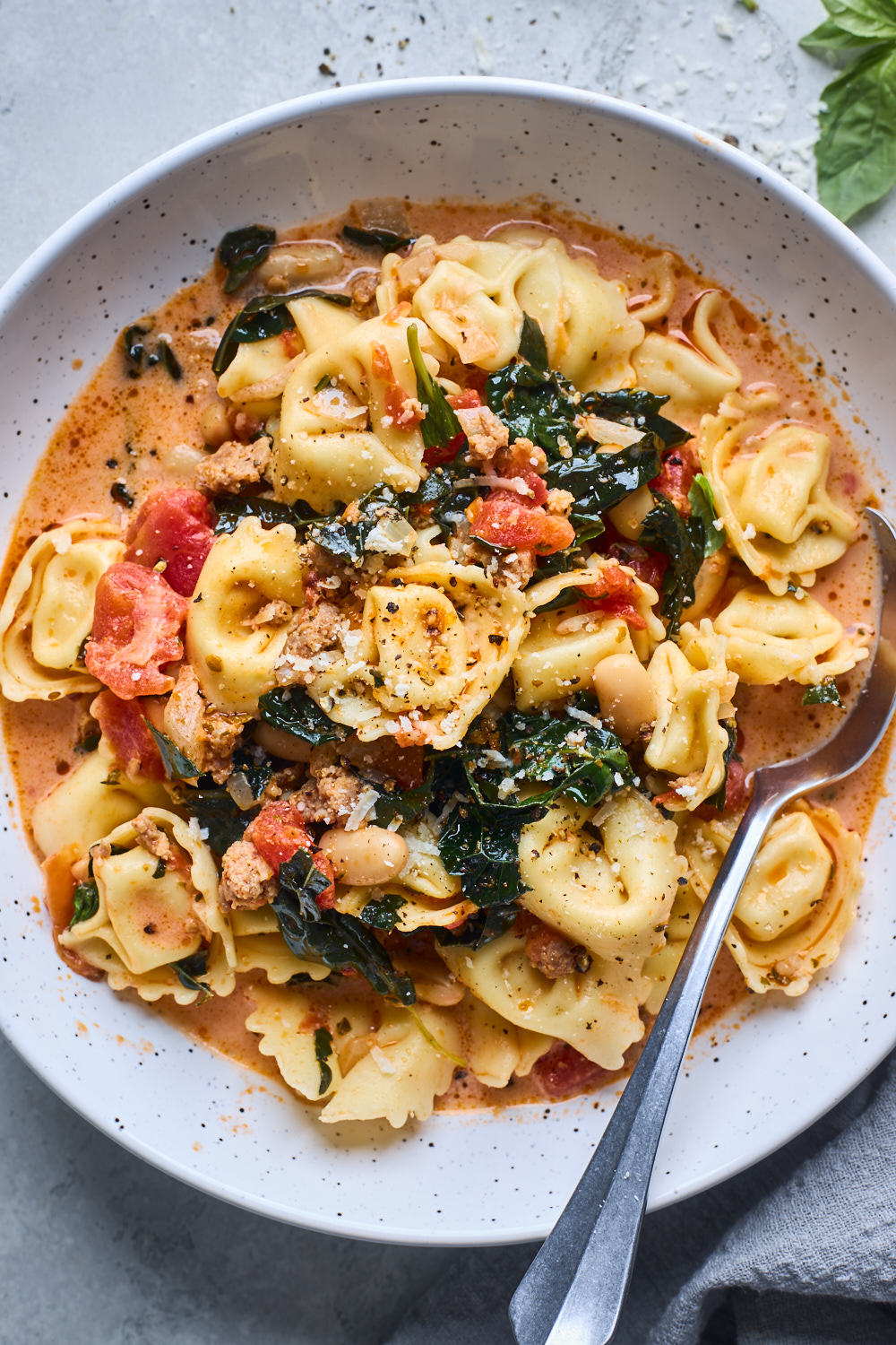 Creamy Tuscan Beef Tortellini