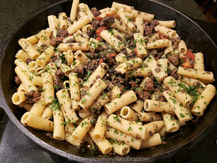 Lentil and Sausage Rigatoni