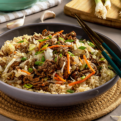 Beef Vegetable Egg Roll Bowls