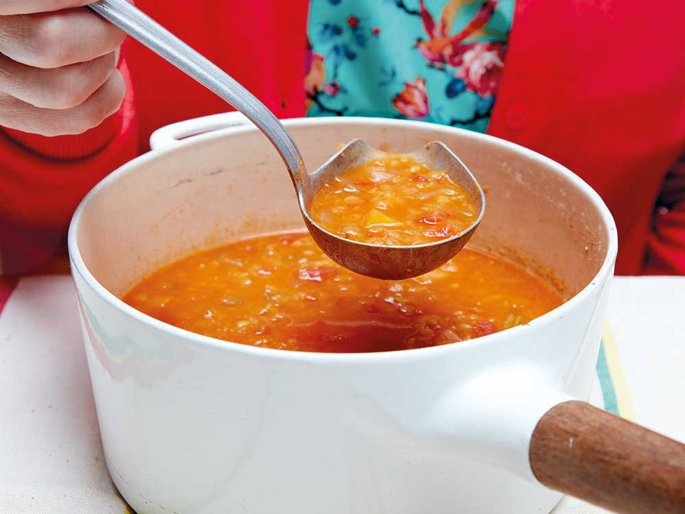 Smoky Tomato and Red Lentil Soup