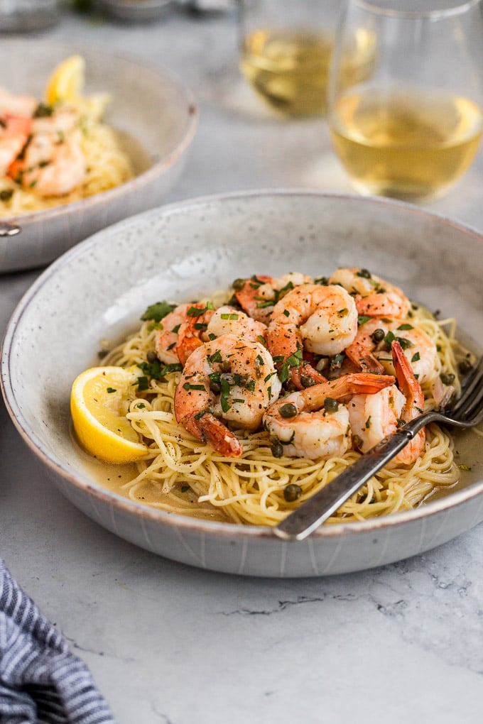 Shrimp Piccata Pasta