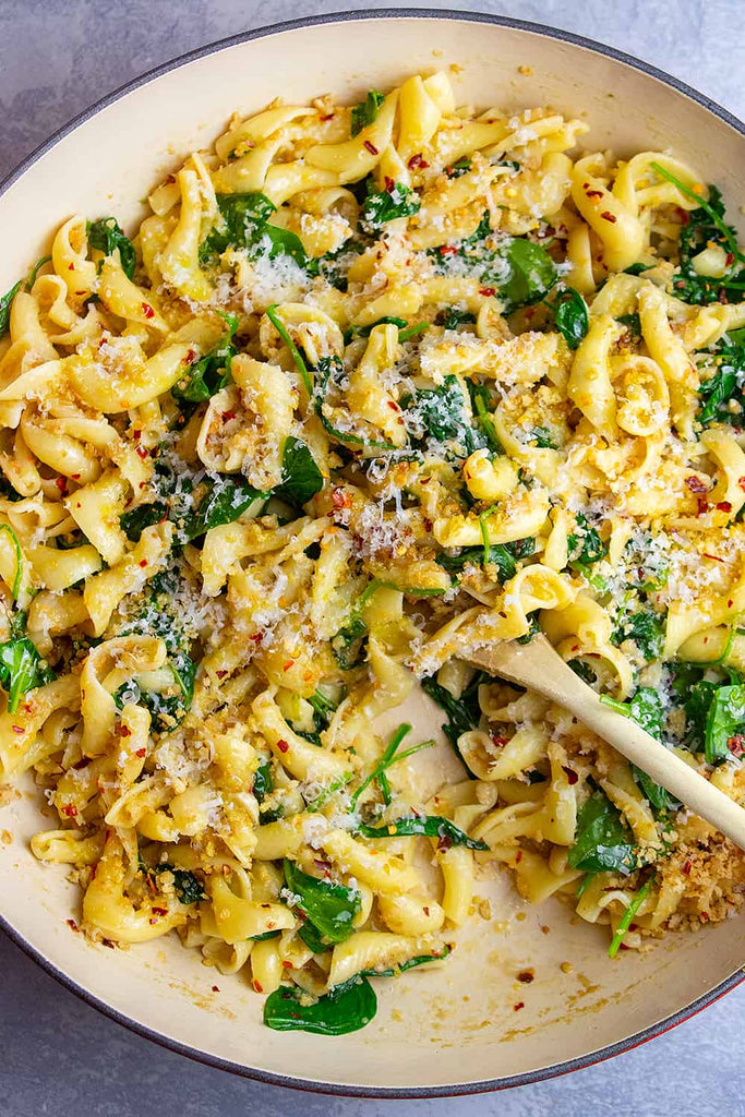 Spinach Pasta with Anchovy