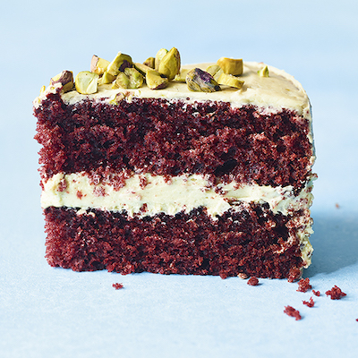 Pistachio Velvet Cake