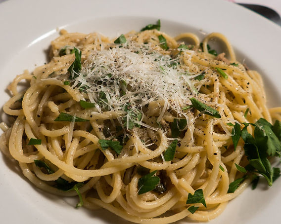 Anchovy Garlic Spaghetti