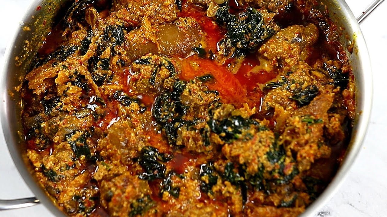 Spicy Red Pepper Egusi Soup