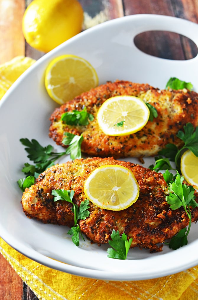 Lemon Herb Breaded Chicken
