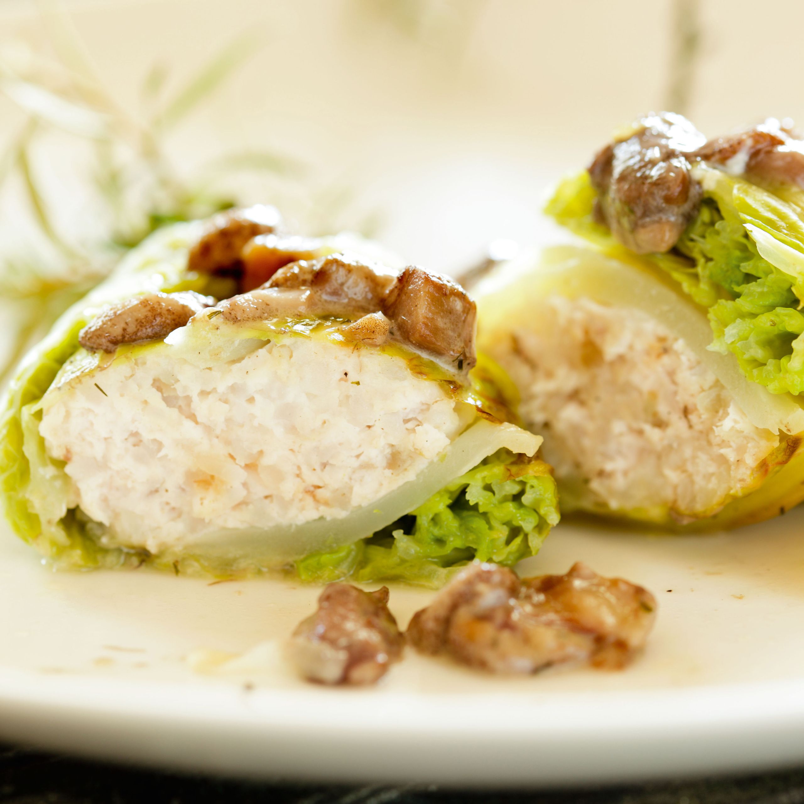 Beef Mushroom Cabbage Rolls