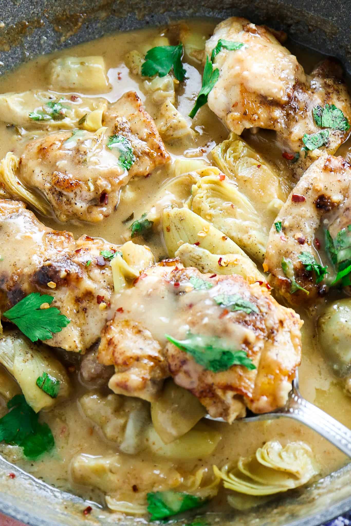 Chicken with Artichokes White Wine