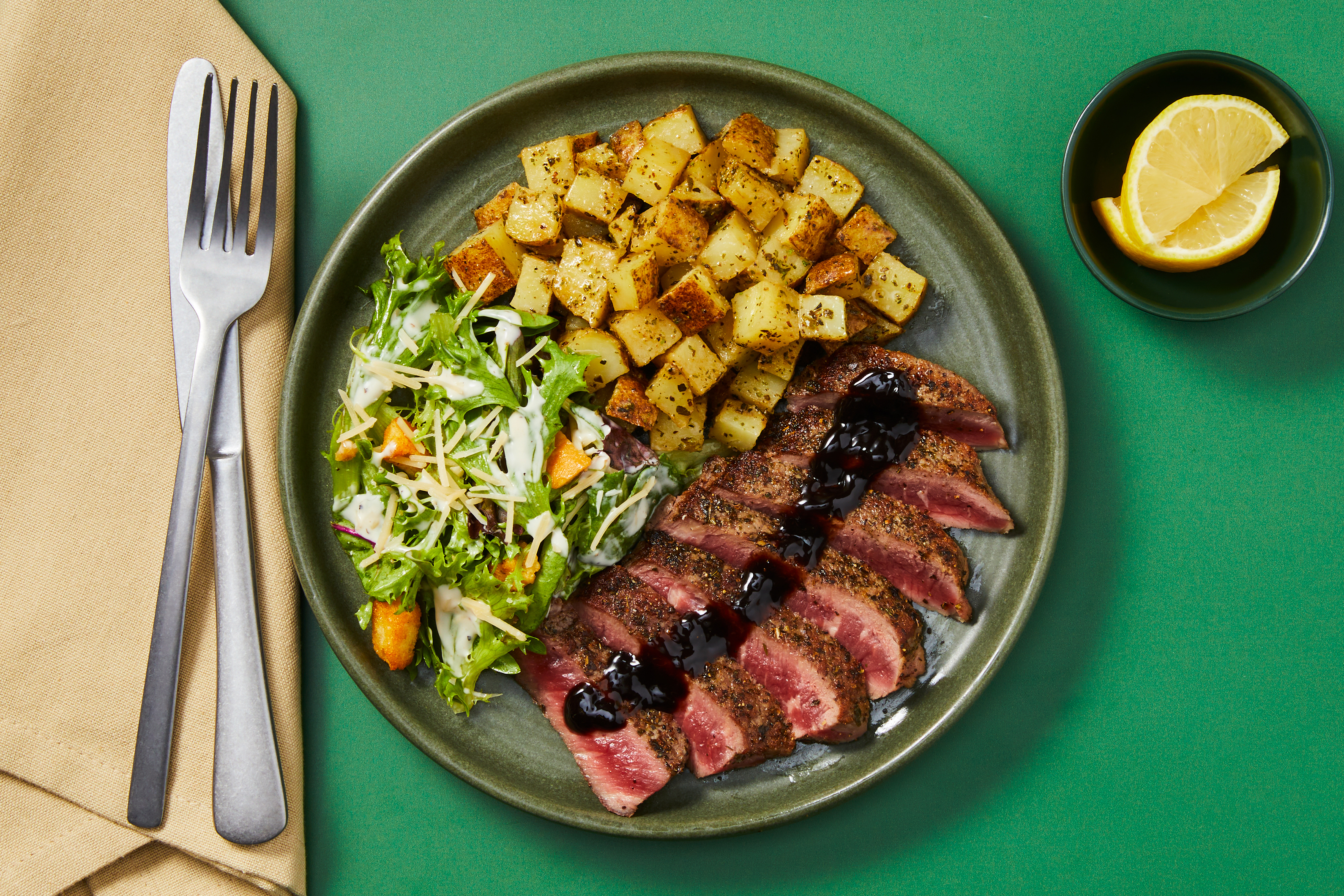 Balsamic Glazed Steak Ziti