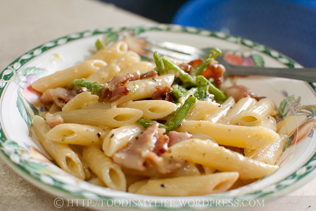Bacon Asparagus Carbonara