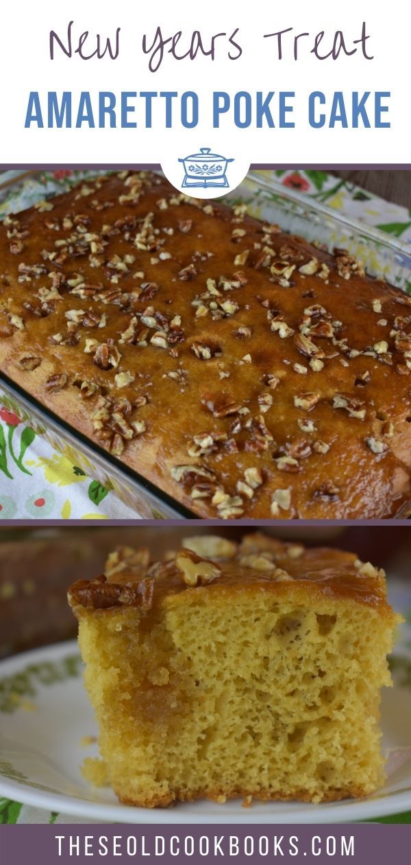Amaretto Almond Poke Cake