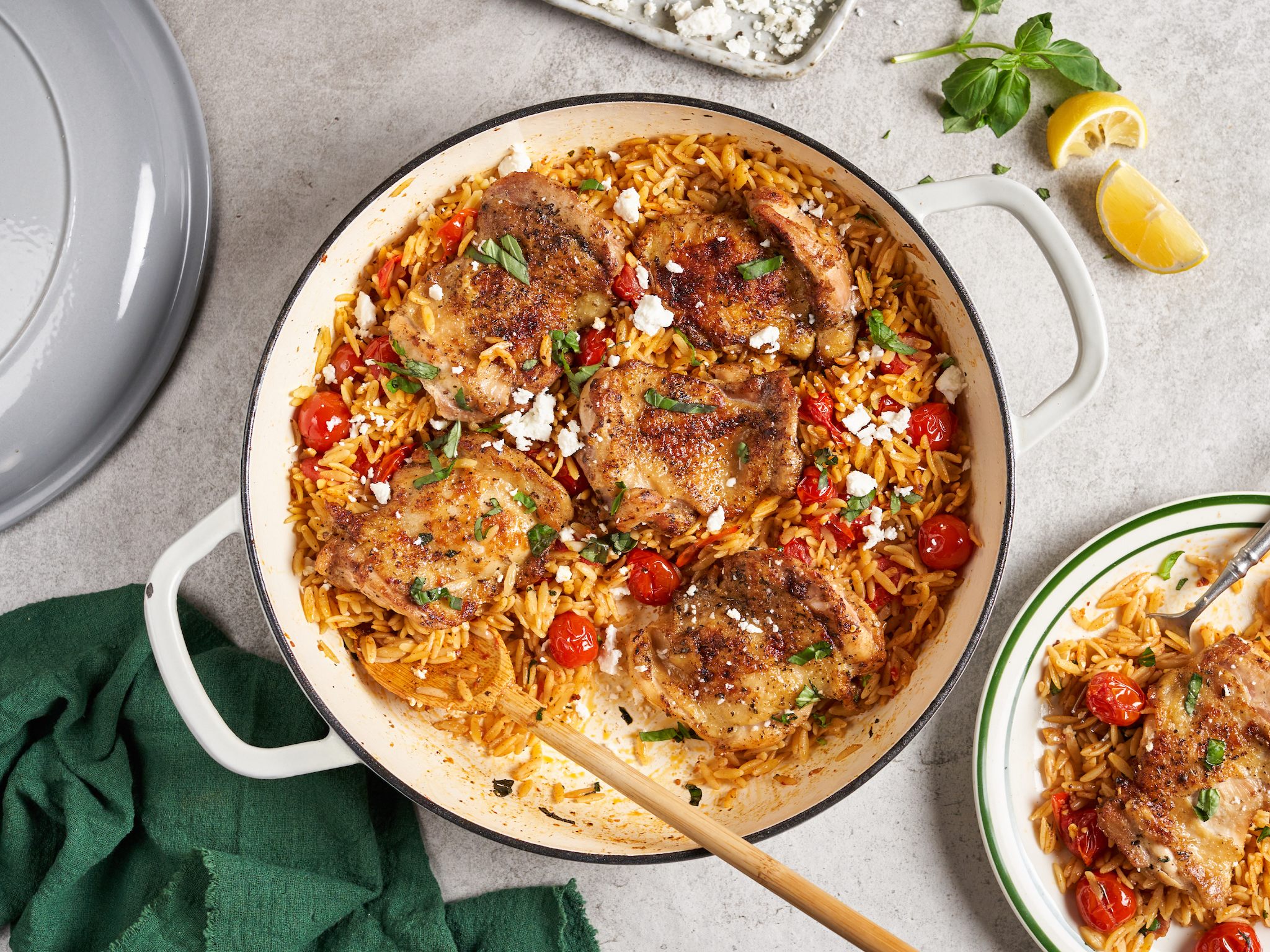 Tomato Basil Chicken Orzo