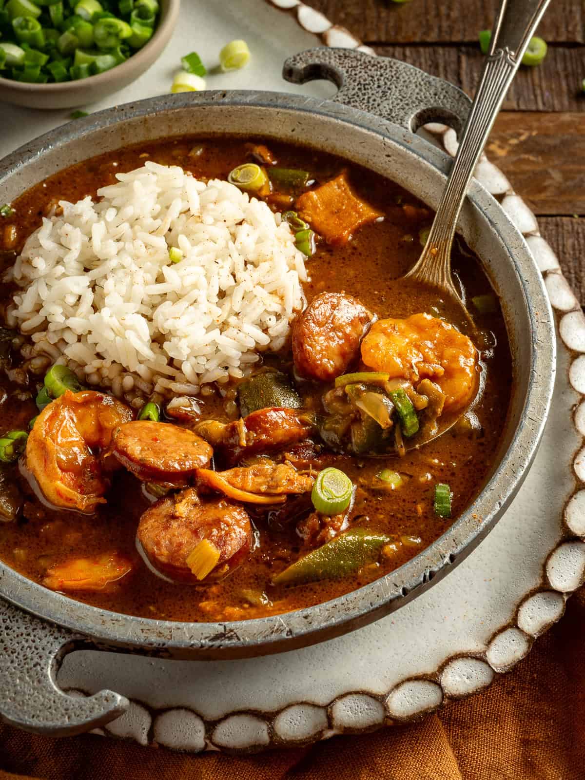 Cajun Sausage and Okra Gumbo