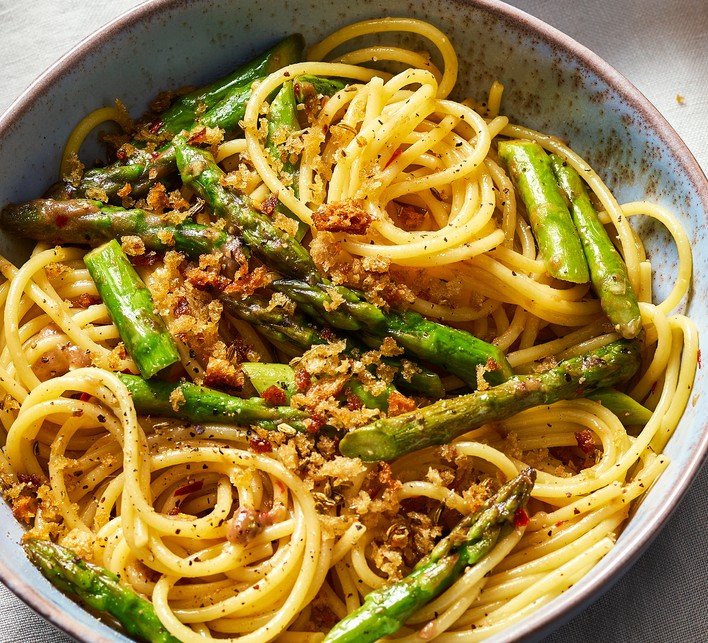Asparagus Anchovy Spaghetti