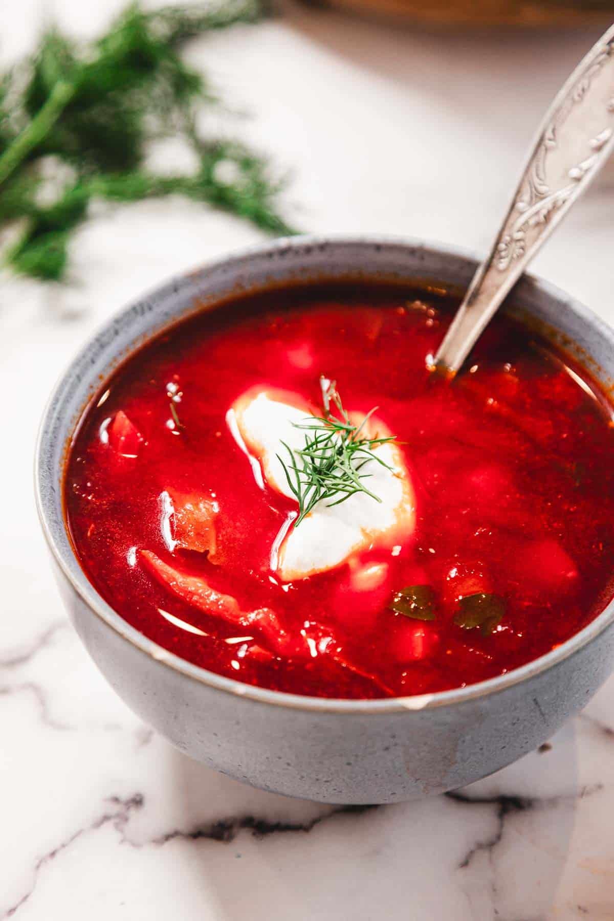 Beet and Cabbage Borscht