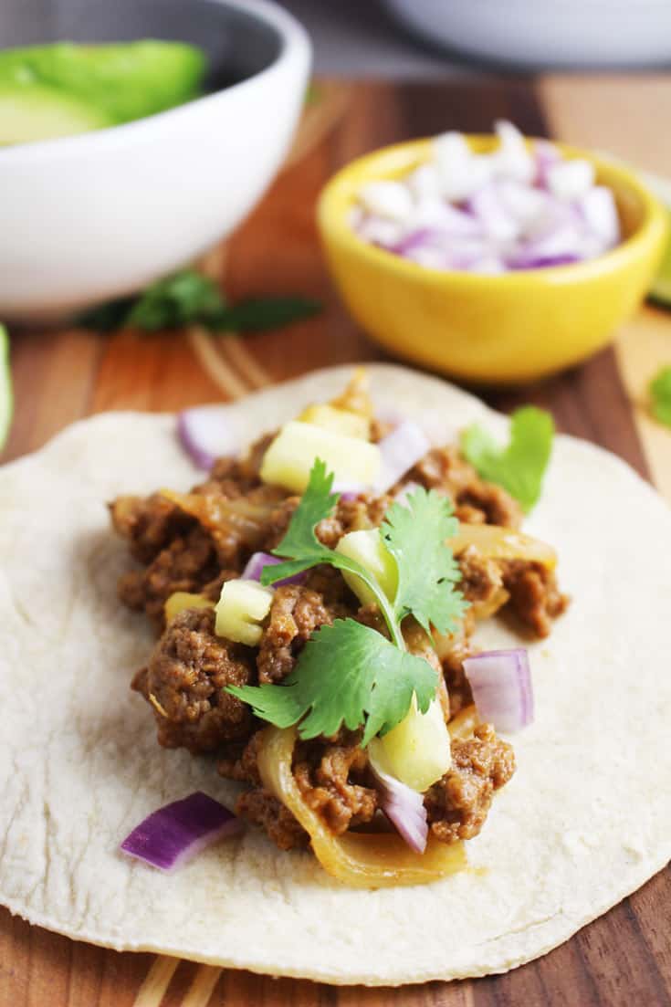 Beef Tacos Al Pastor Style