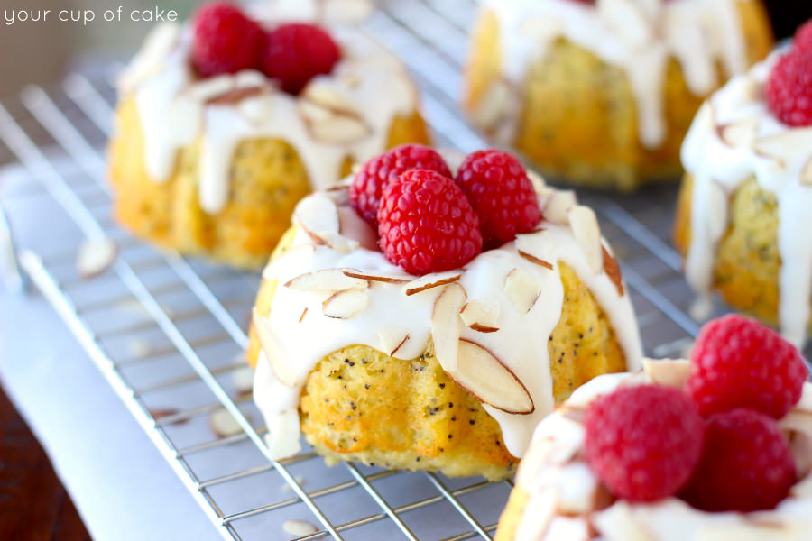 Almond Poppy Seed Mini Bundts